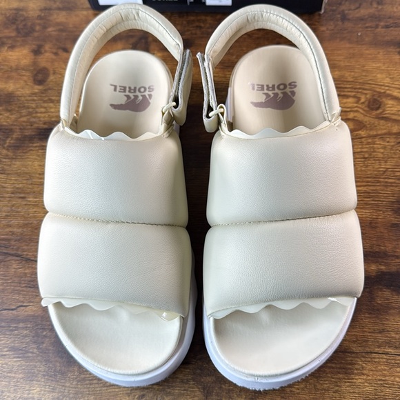 Sorel Vibe Slingback Sandals in Light Leather Cream - Picture 1 of 7